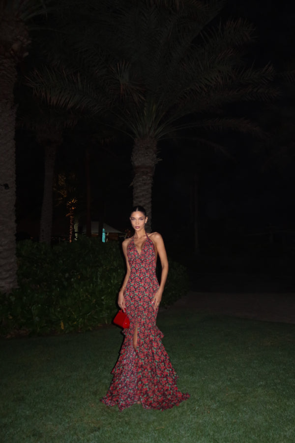 Carmen Dress in Burgundy