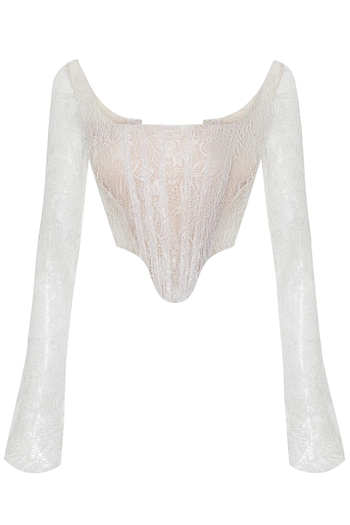 Lace Corset in White