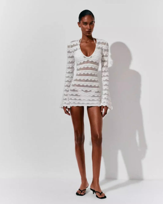 Naked Mini Dress in White