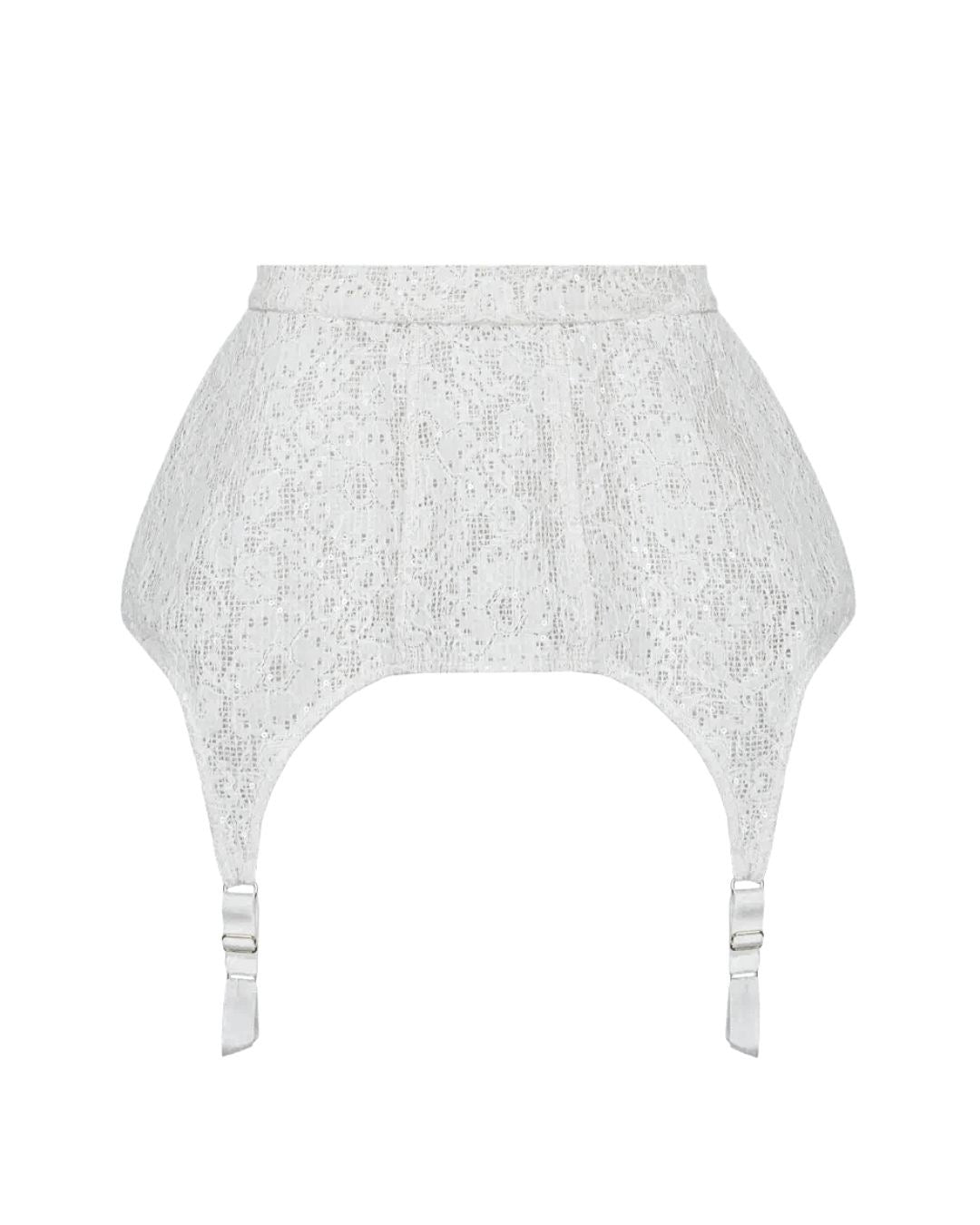 Lace Basque in White