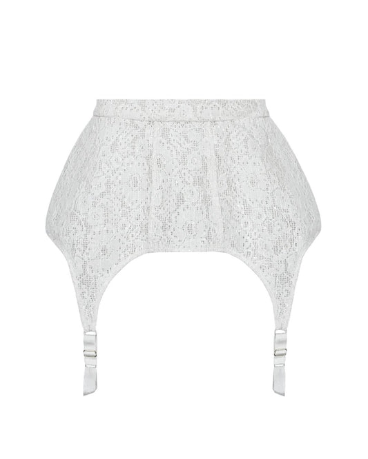 Lace Basque in White