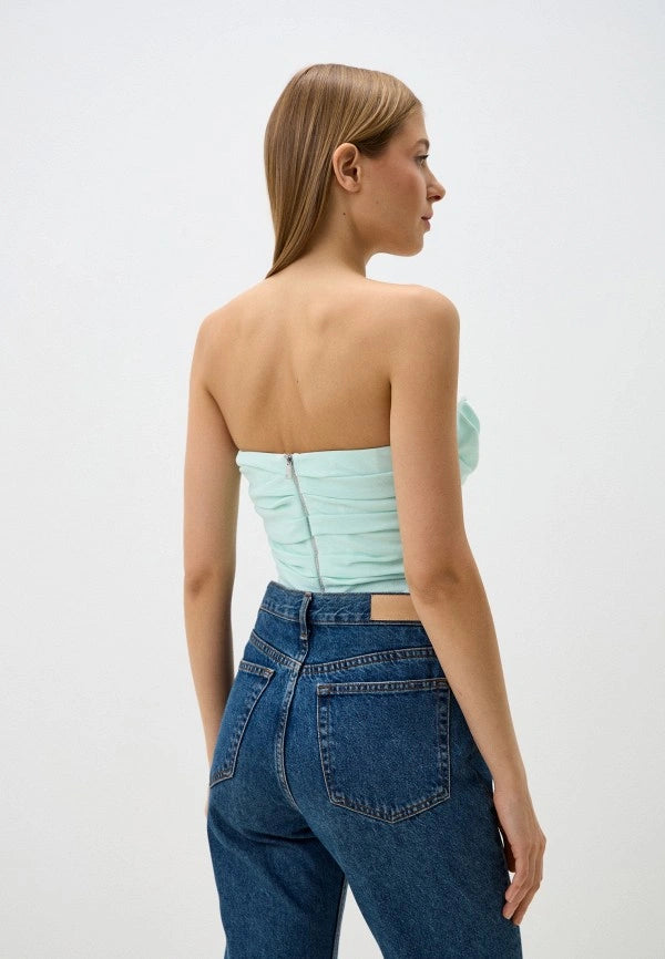 Draped Corset in Mint