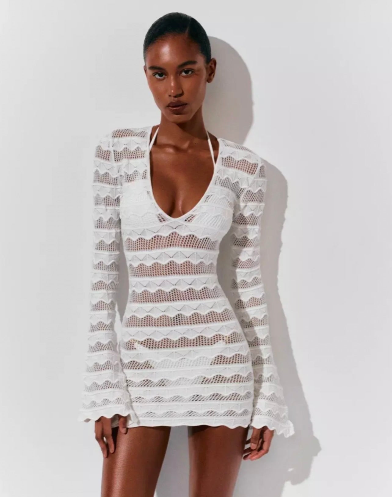 Naked Mini Dress in White
