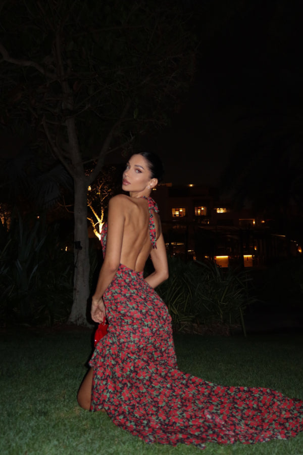 Carmen Dress in Burgundy