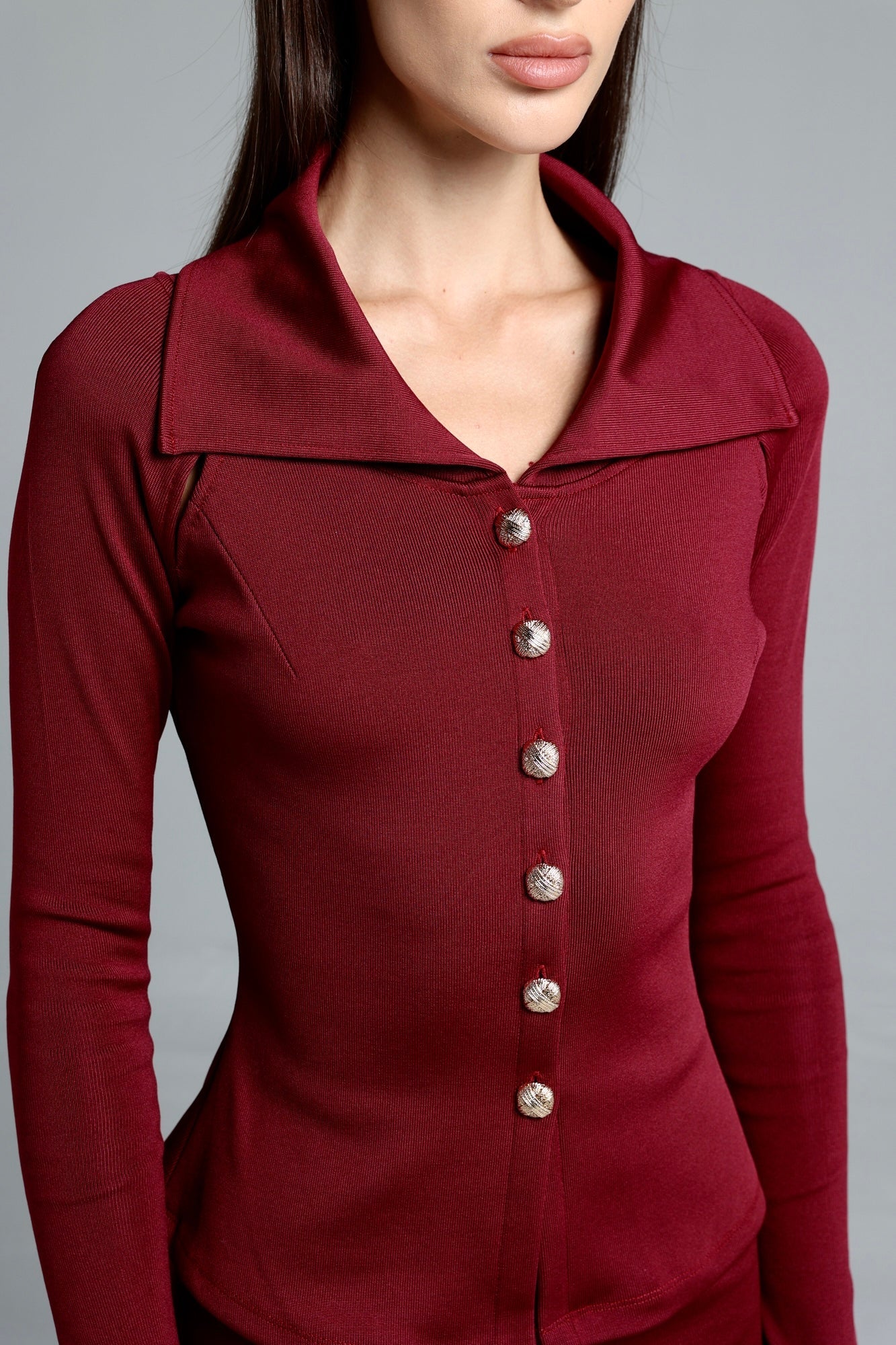 Classic Charm Jacket in Burgundy