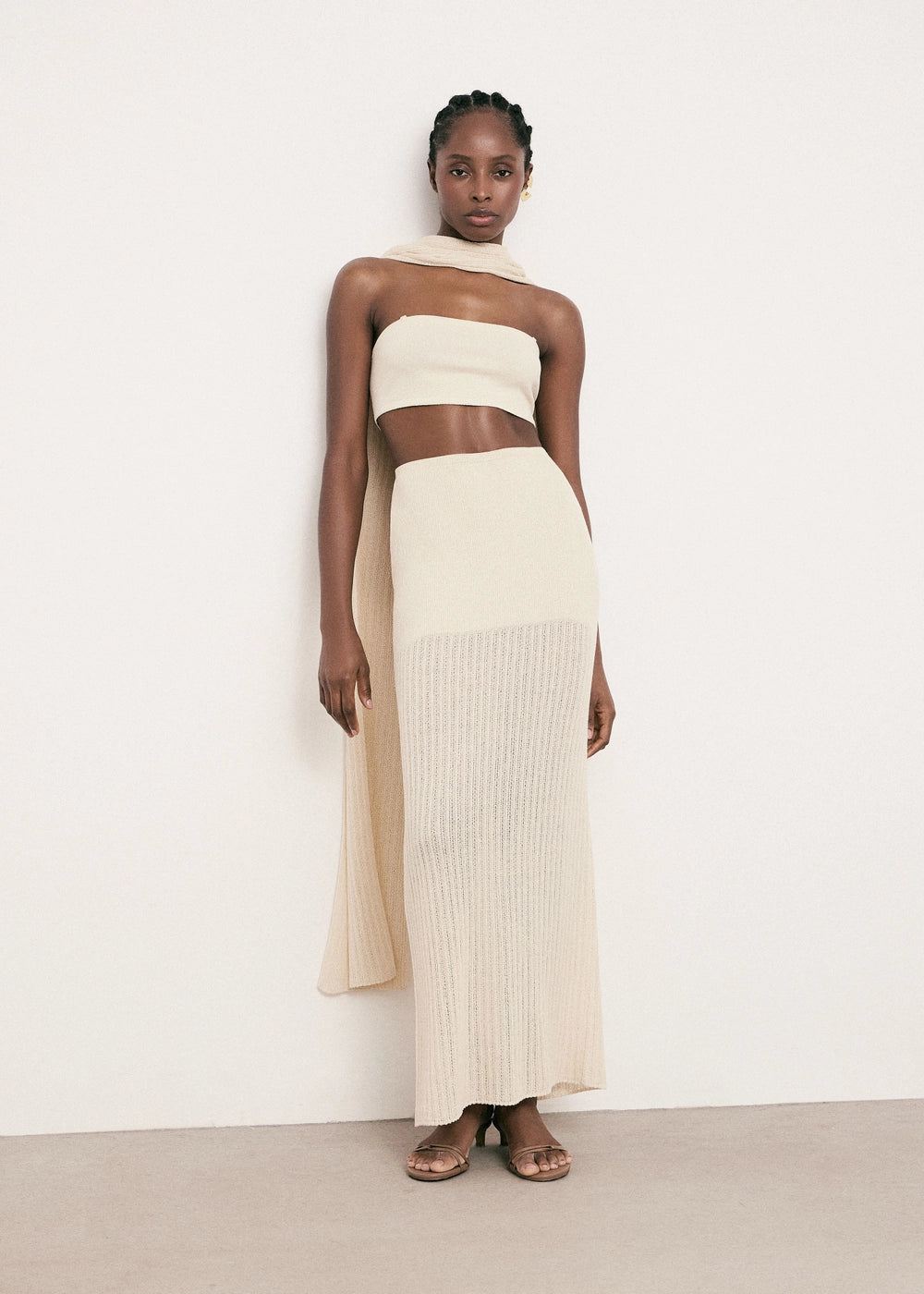 Saint-Tropez Scarf in Cream