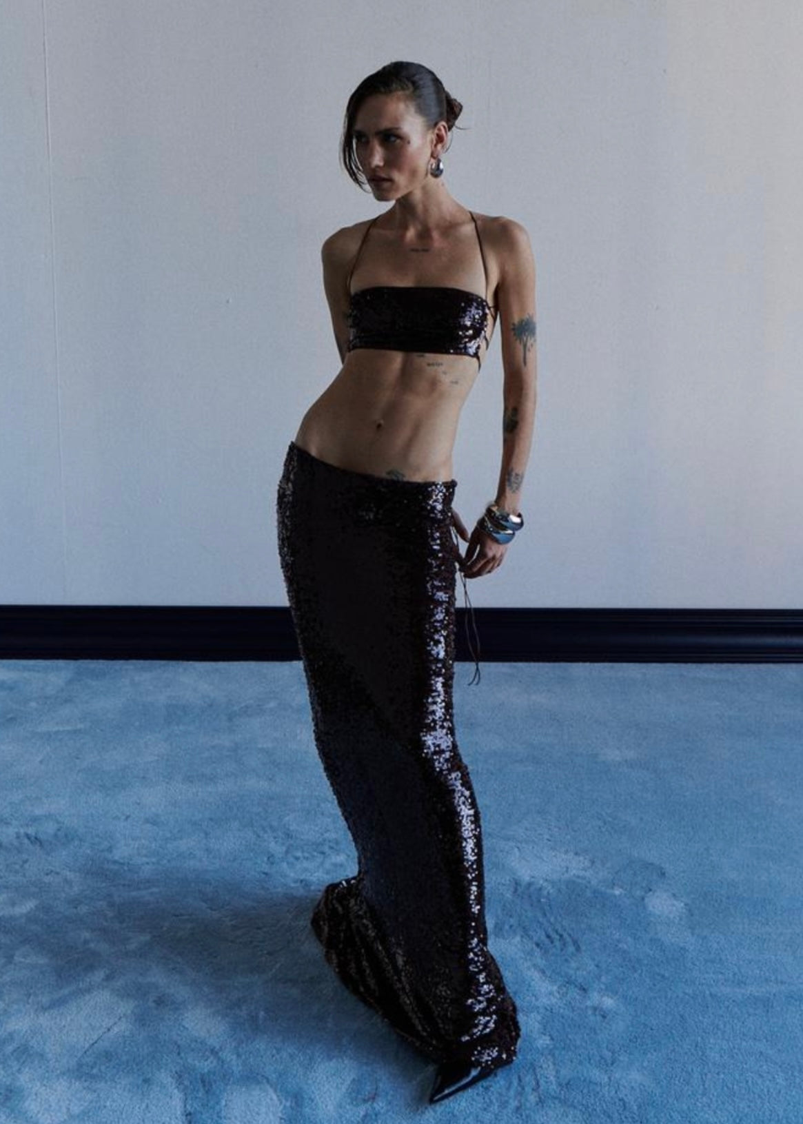 Suzie Cropped Top in Brown