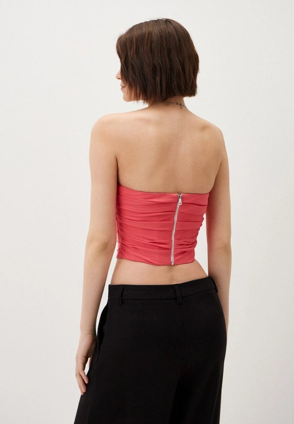 Draped Corset in Pink