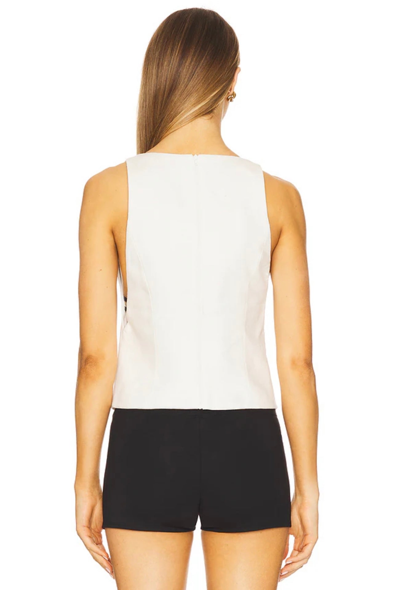 Linen Lace Detailed Top in White