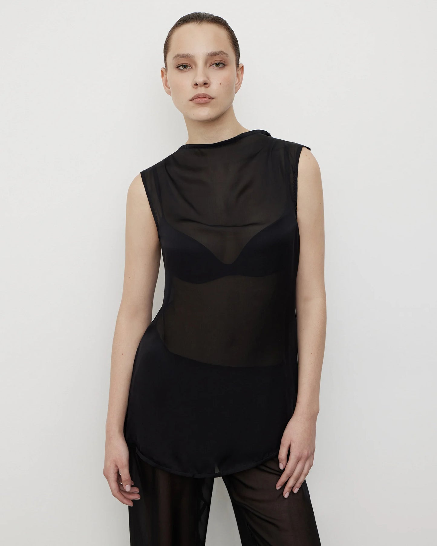Silk Top in Black