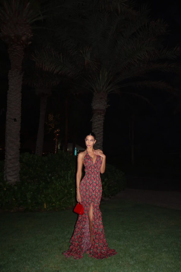 Carmen Dress in Burgundy