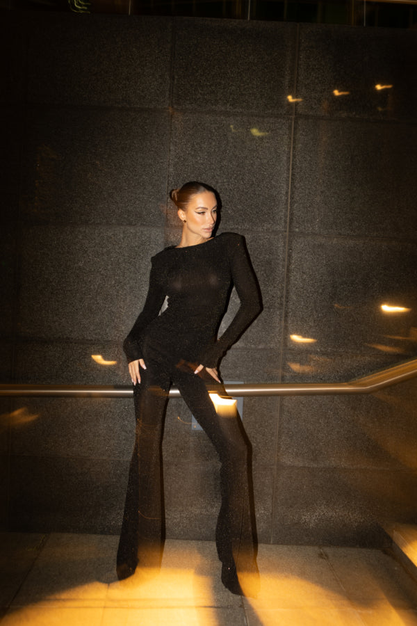 Shine Jumpsuit in Black