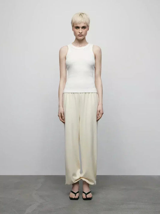 Knitted Pants in Cream
