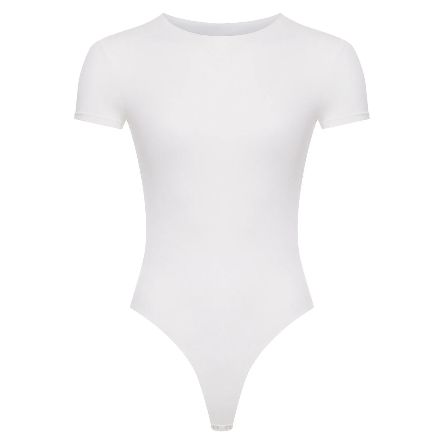 Bodysuit with Open Back in White