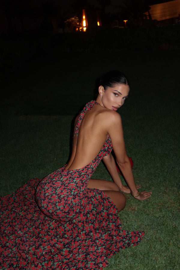 Carmen Dress in Burgundy