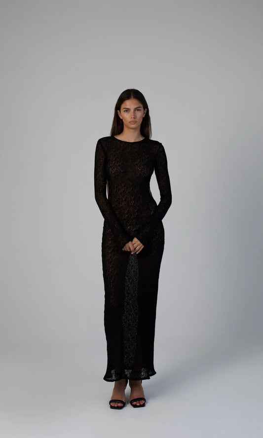 Muse of the Sea Dress in Black