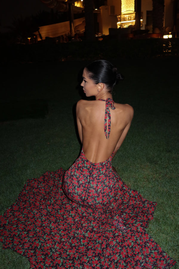 Carmen Dress in Burgundy