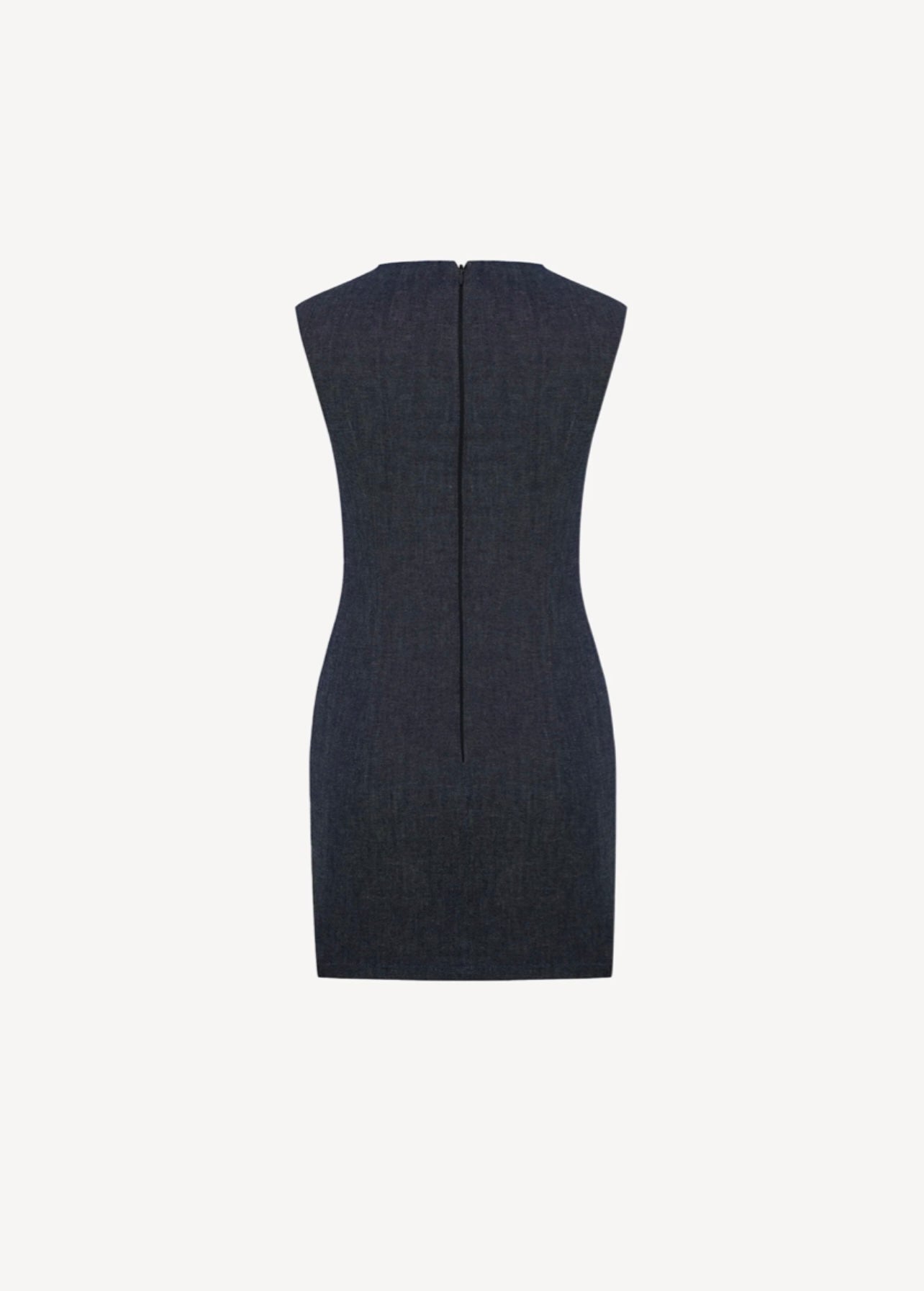 Denim Cut Out Dress in Blue