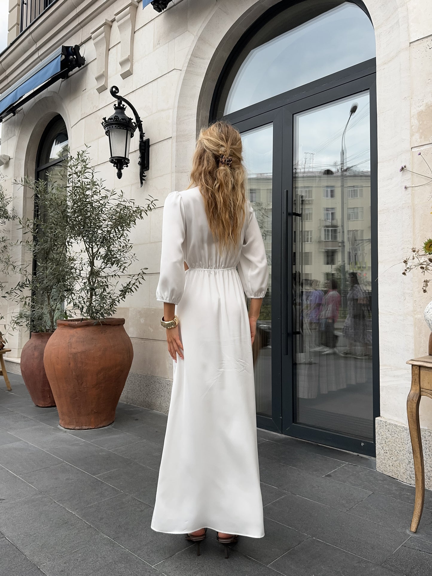 Talia Dress in Ivory