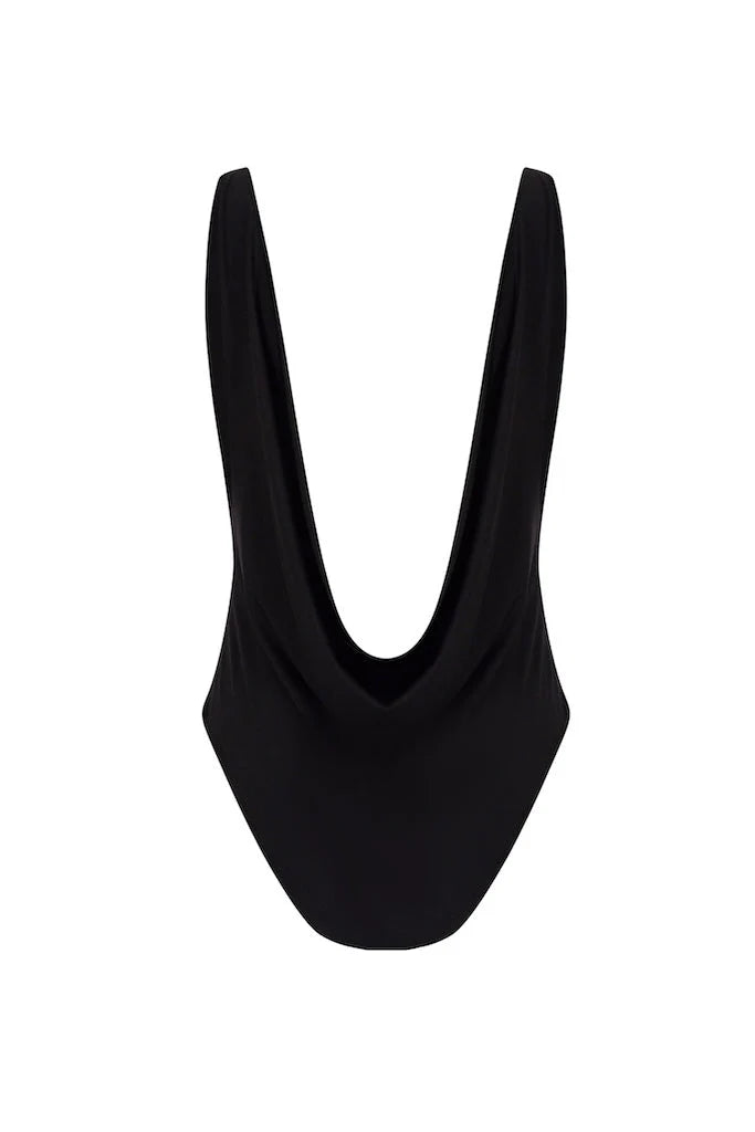 Shawl Detailed Top in Black