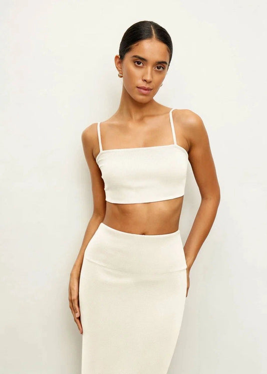 Molly Bandeau Top in Cream