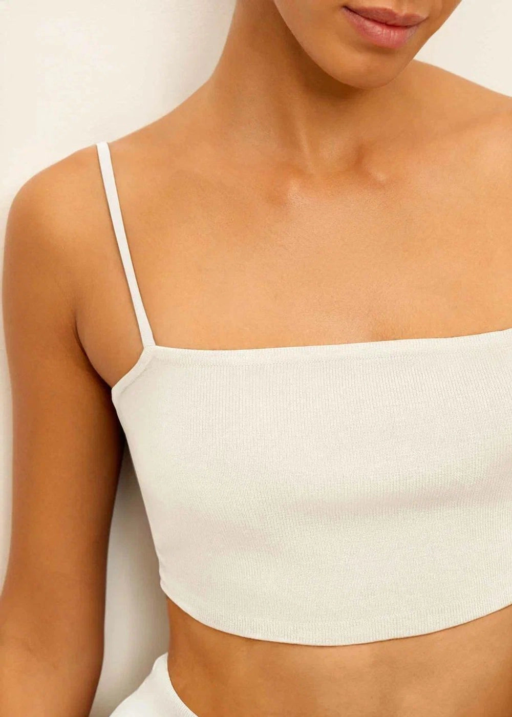 Molly Bandeau Top in Cream