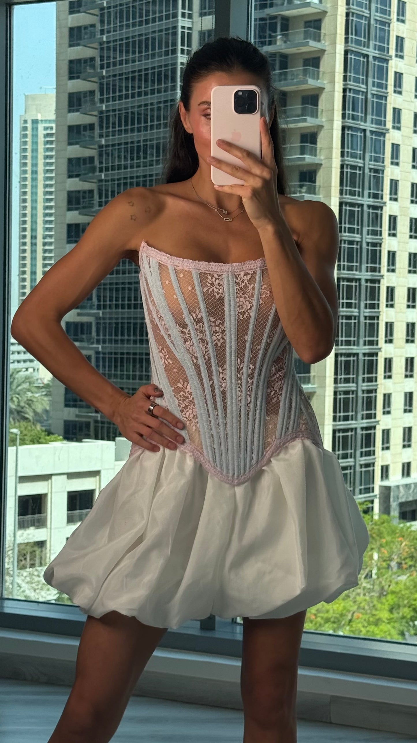 Corset in Baby Blue and Pink