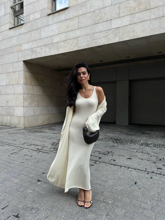 Fluffy Cardigan in Cream
