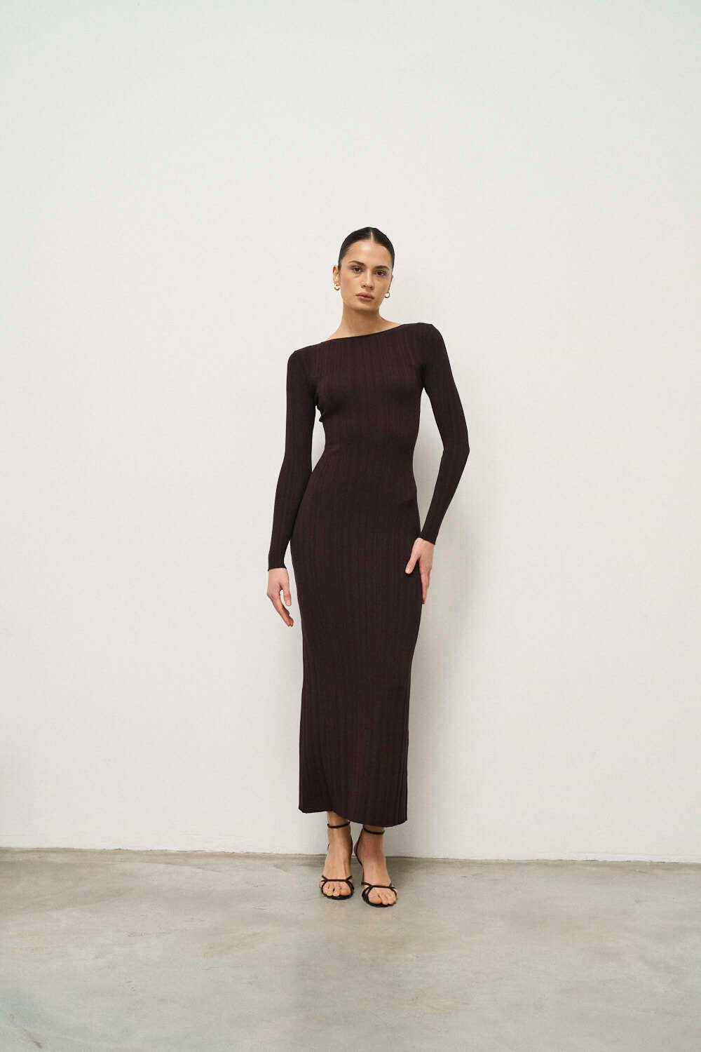 Coty Dress in Dark Brown