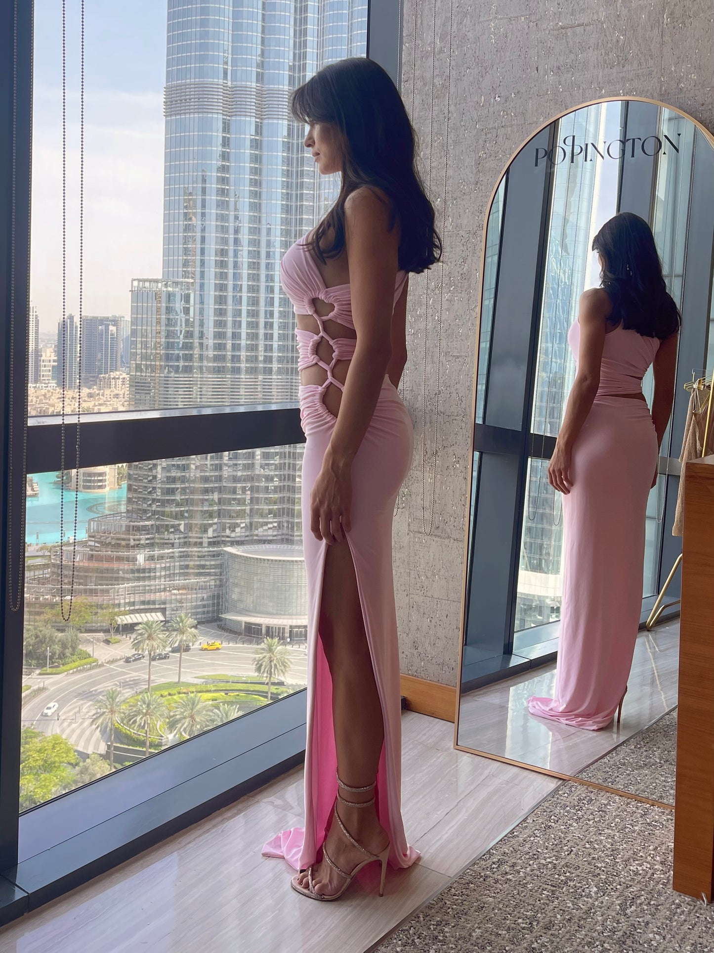 Look the Other Side Dress in Pink