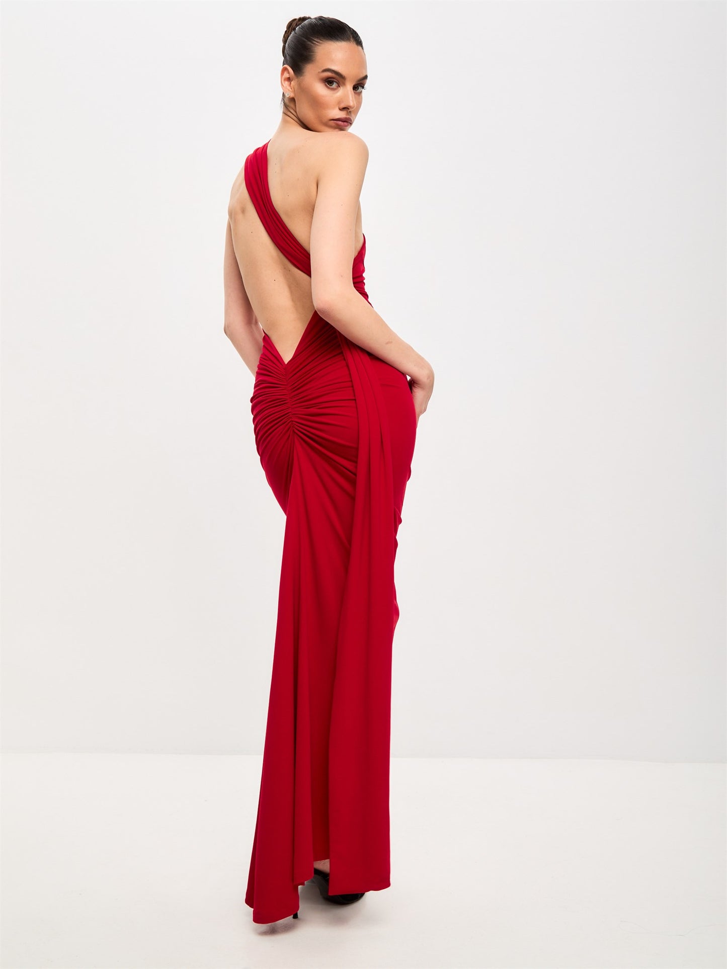 Afina Dress in Red