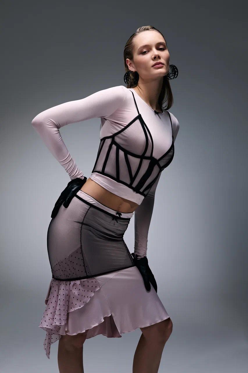 Mesh Corset in Black