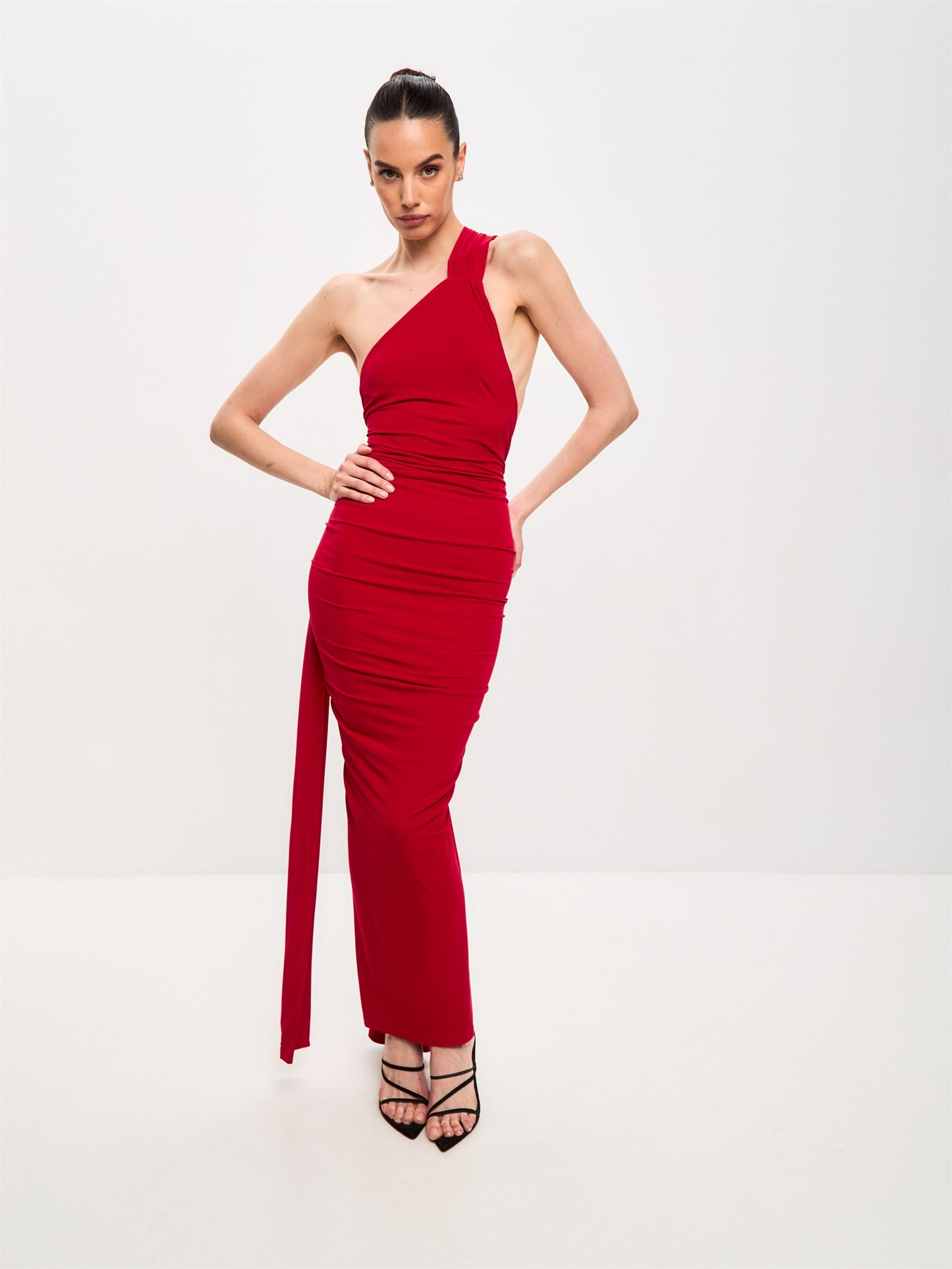 Afina Dress in Red
