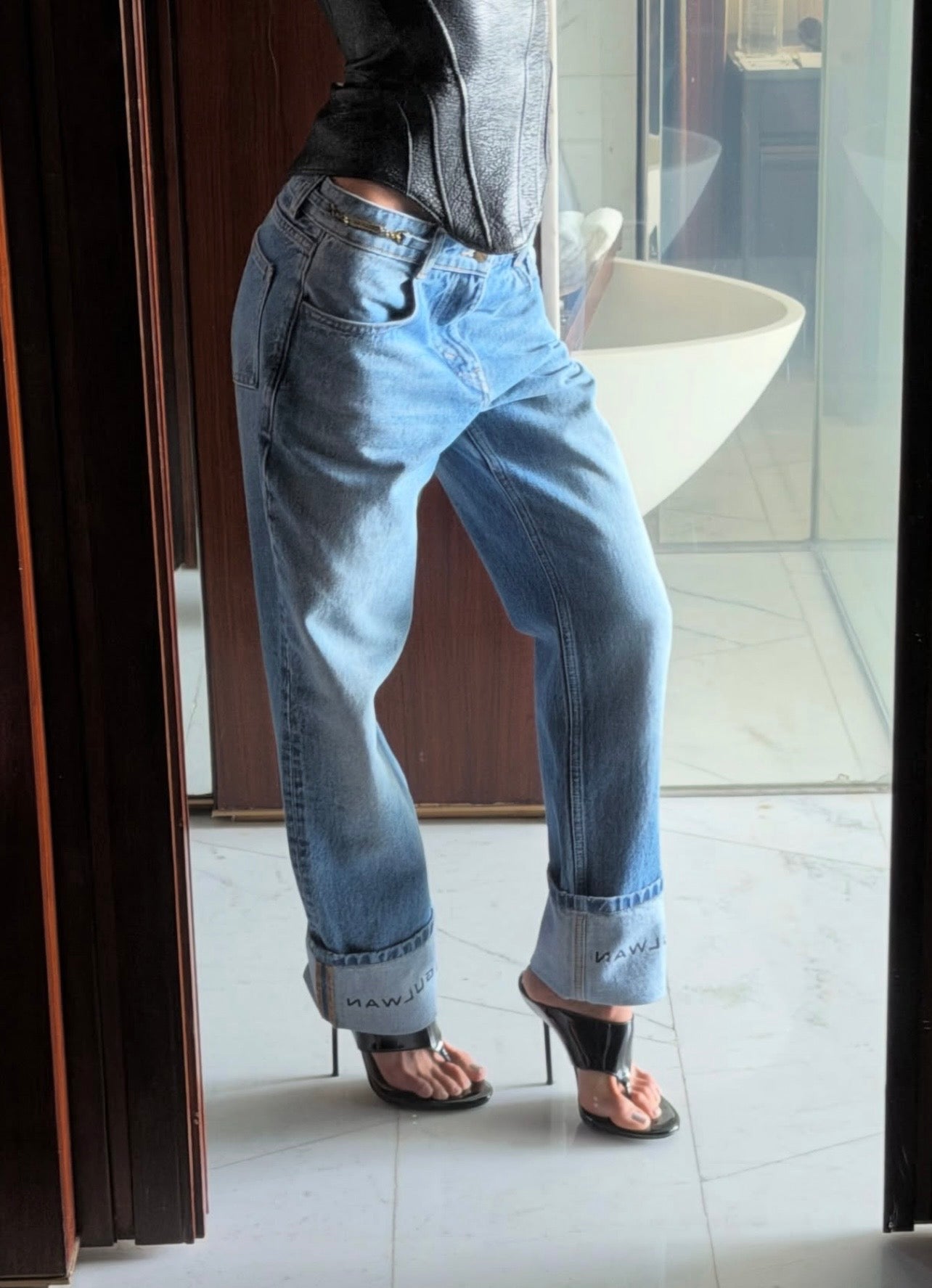 Blue Logo Jeans