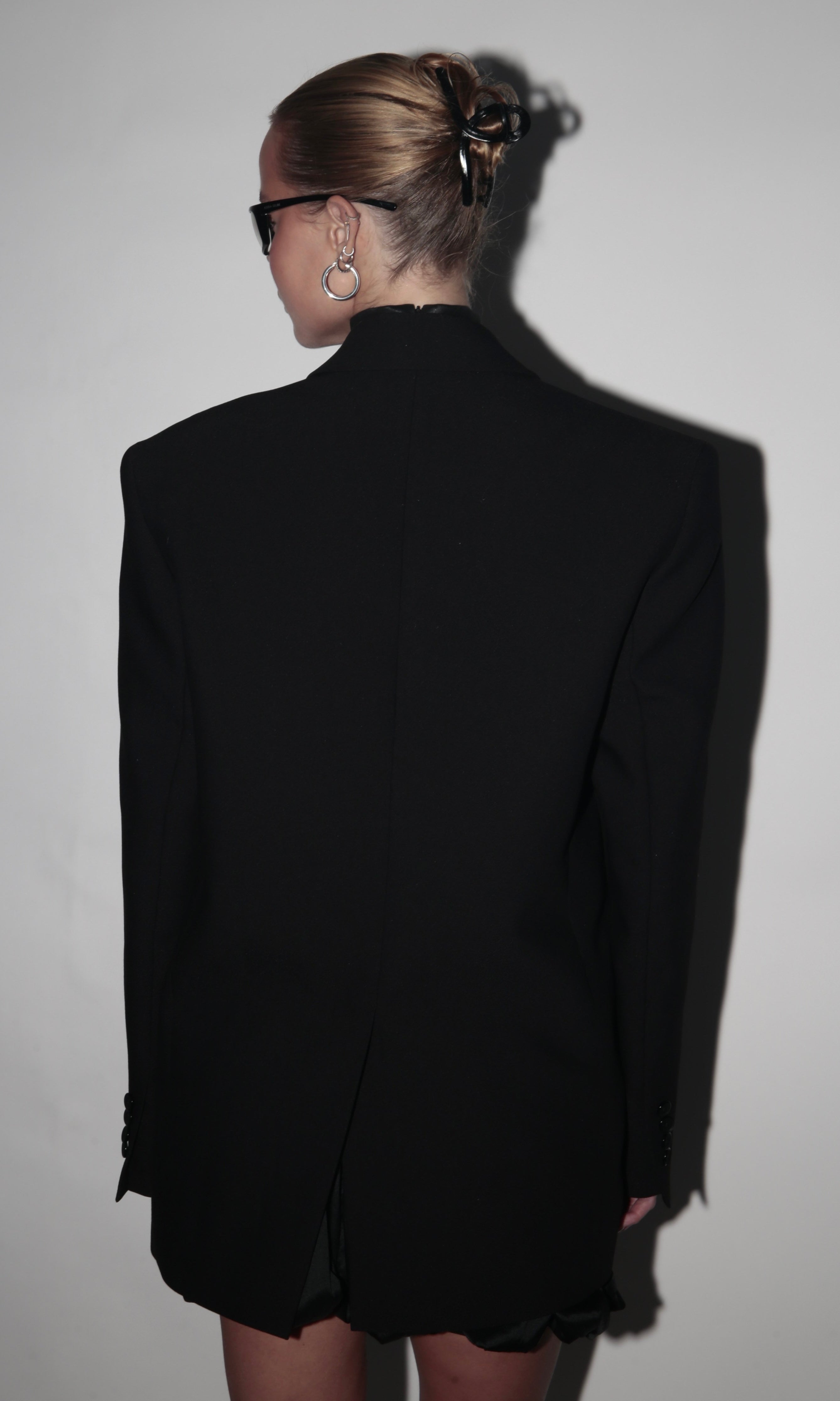 Double - Breasted Jacket in Black