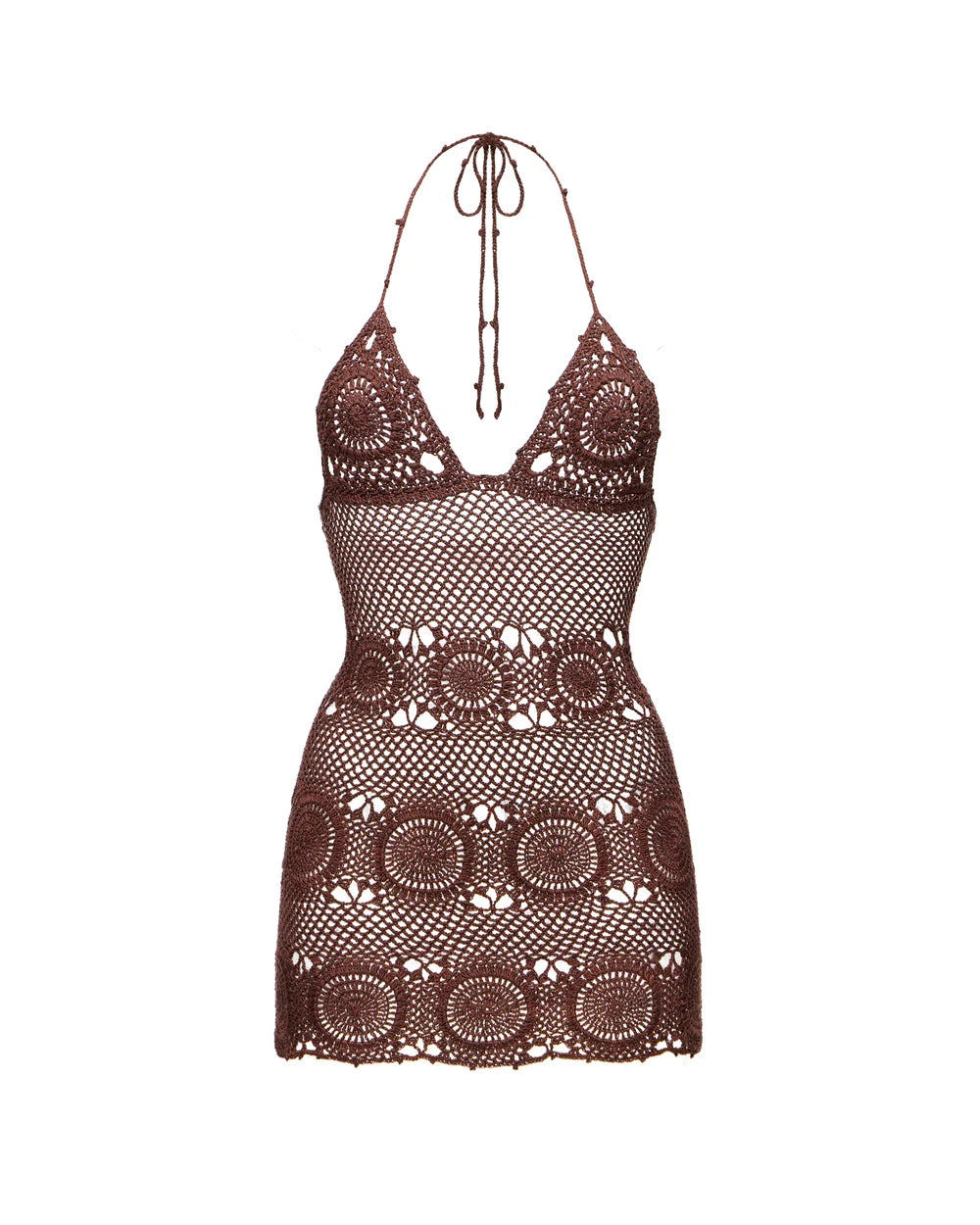 Aiwaska Knitted Dress in Brown