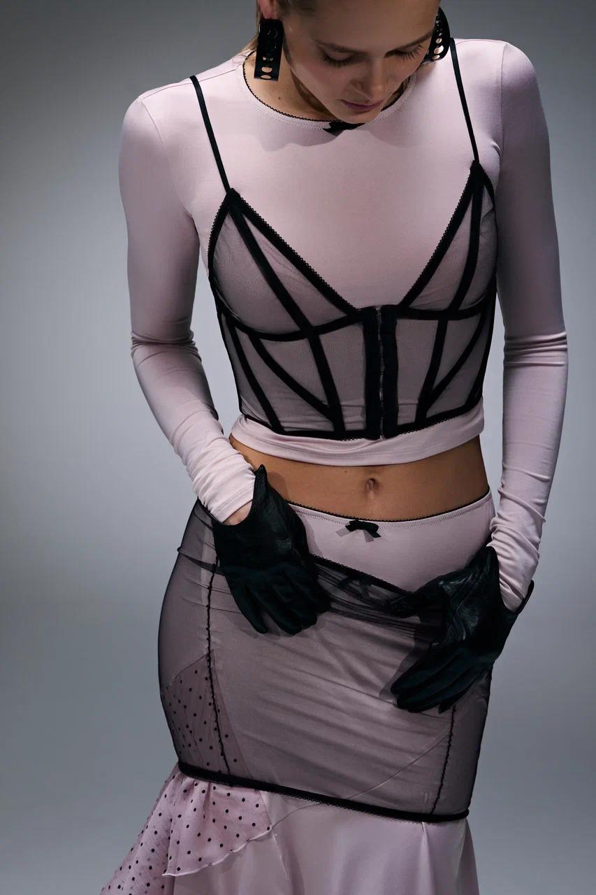 Mesh Corset in Black