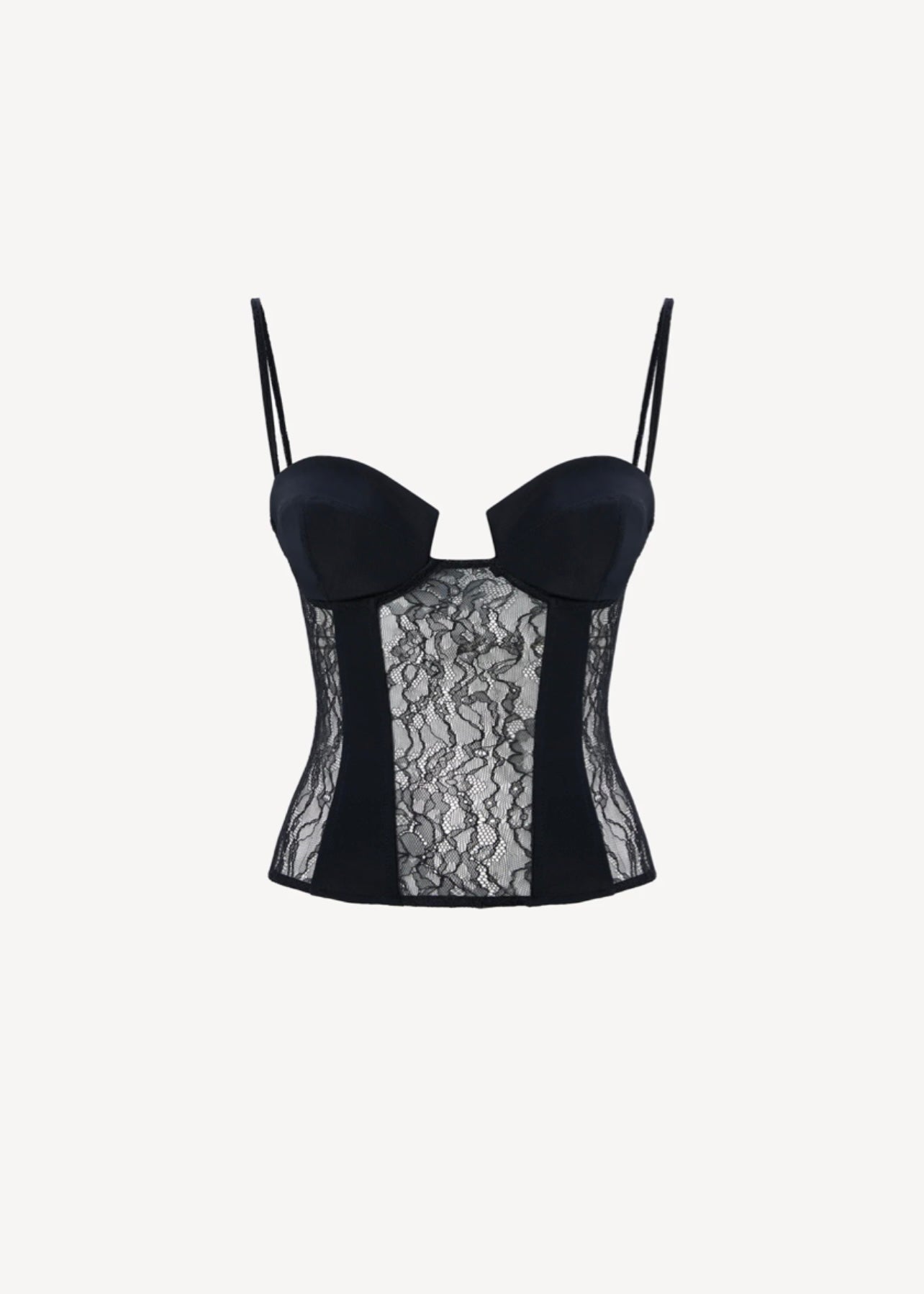 Corset en dentelle noire