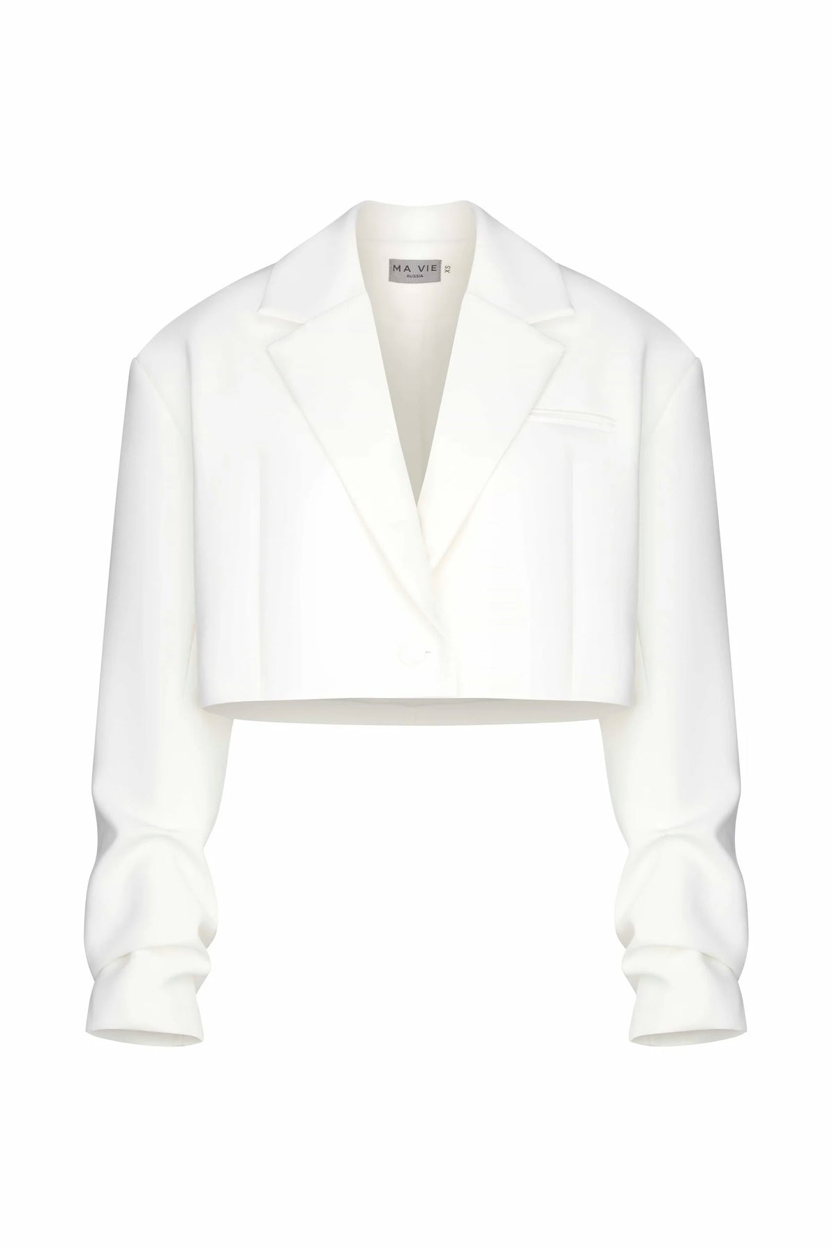 Cropped Jacket in White