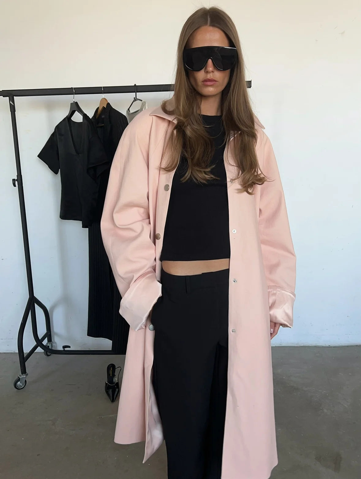 Trench Coat in Pink