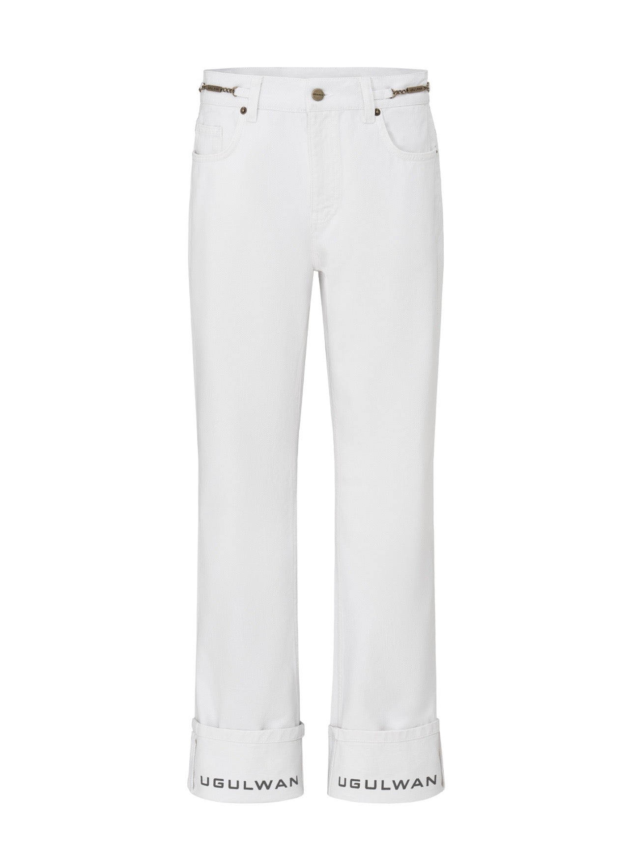 White Logo Jeans