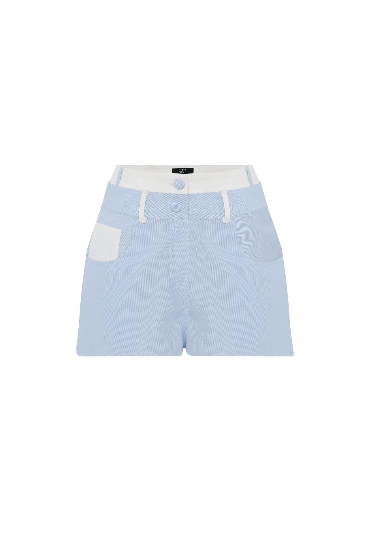 شورت مخطط بتفاصيل الحزام