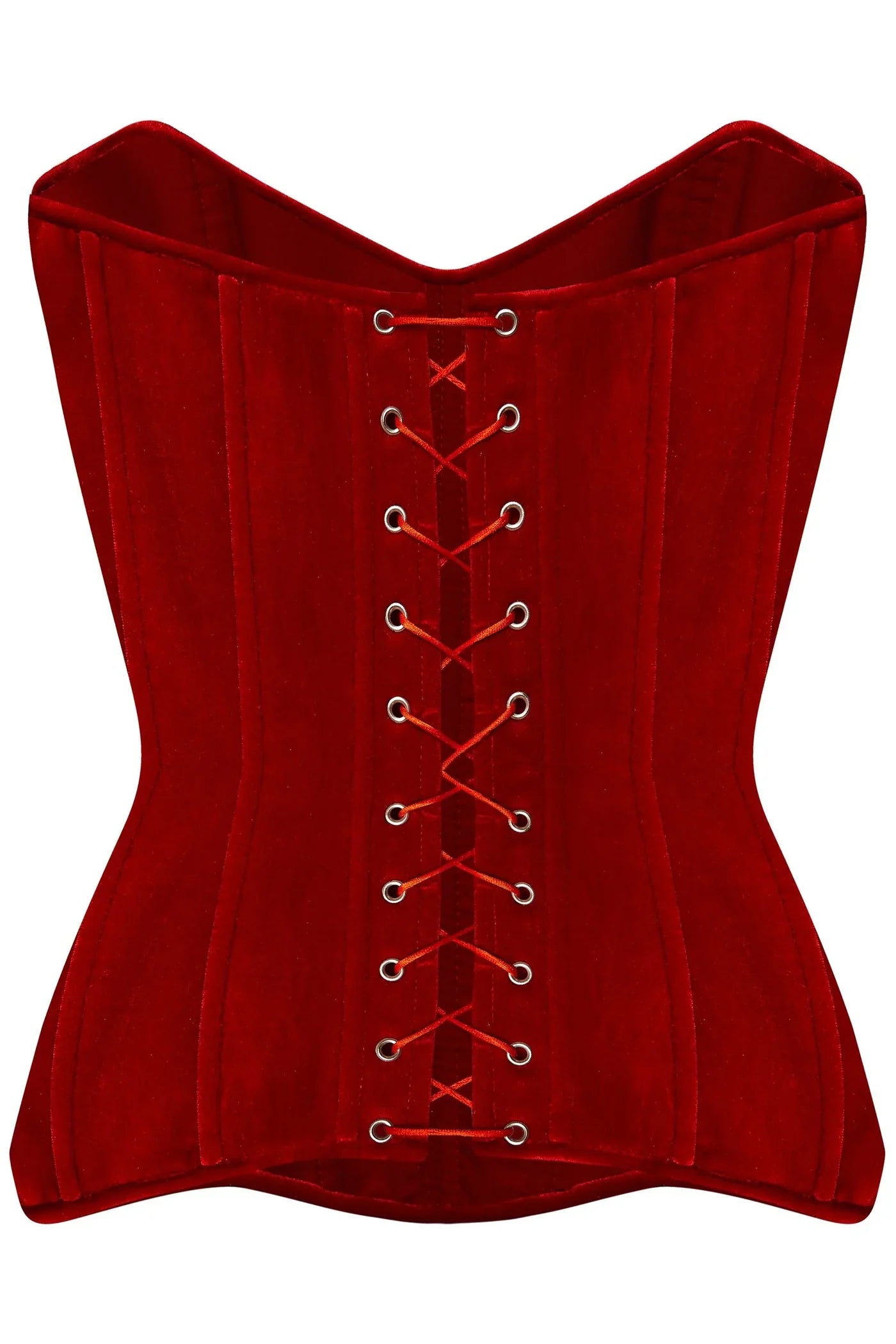 Corset en velours rouge