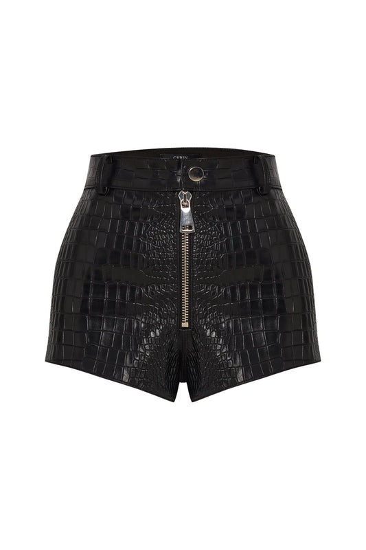Crocodile Mini Short in Black