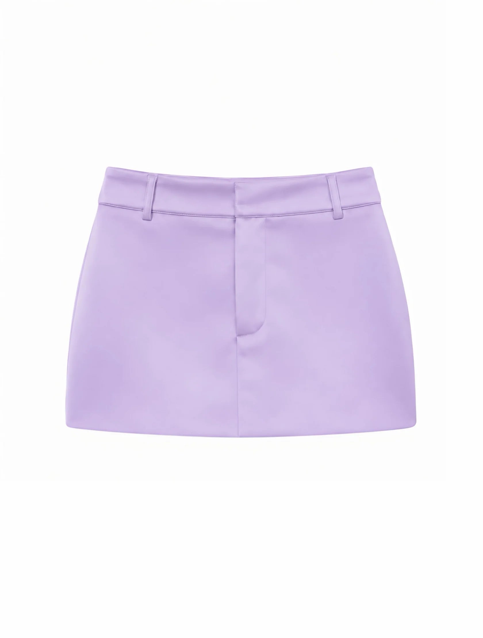 Low Waisted Mini Skirt in Lilac