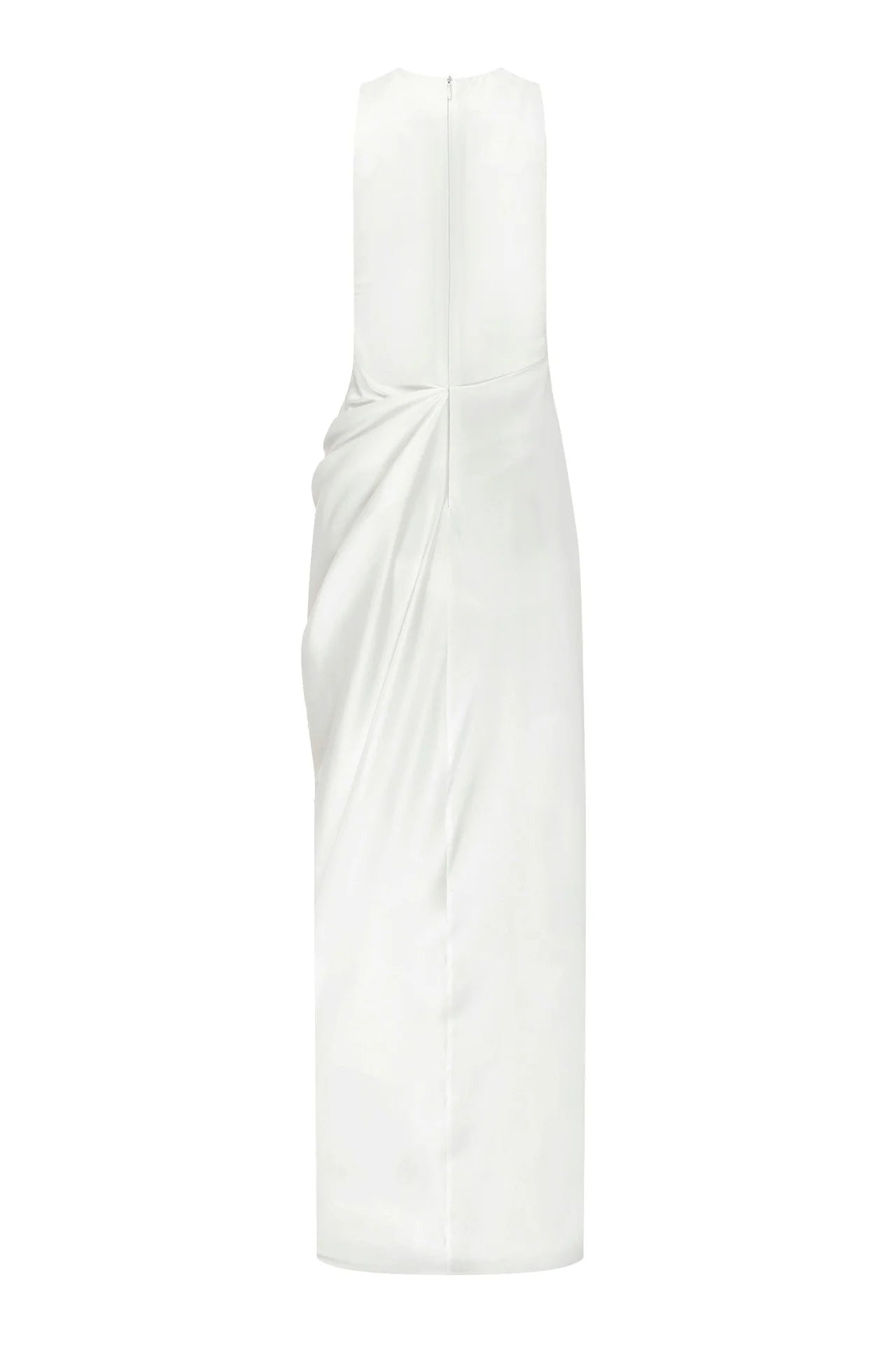 Satin Dress in White