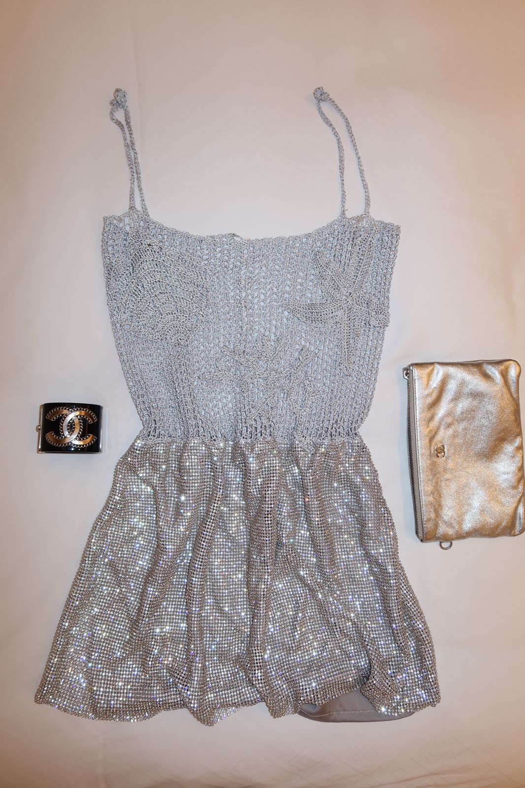 Coqiulle Dress in Silver