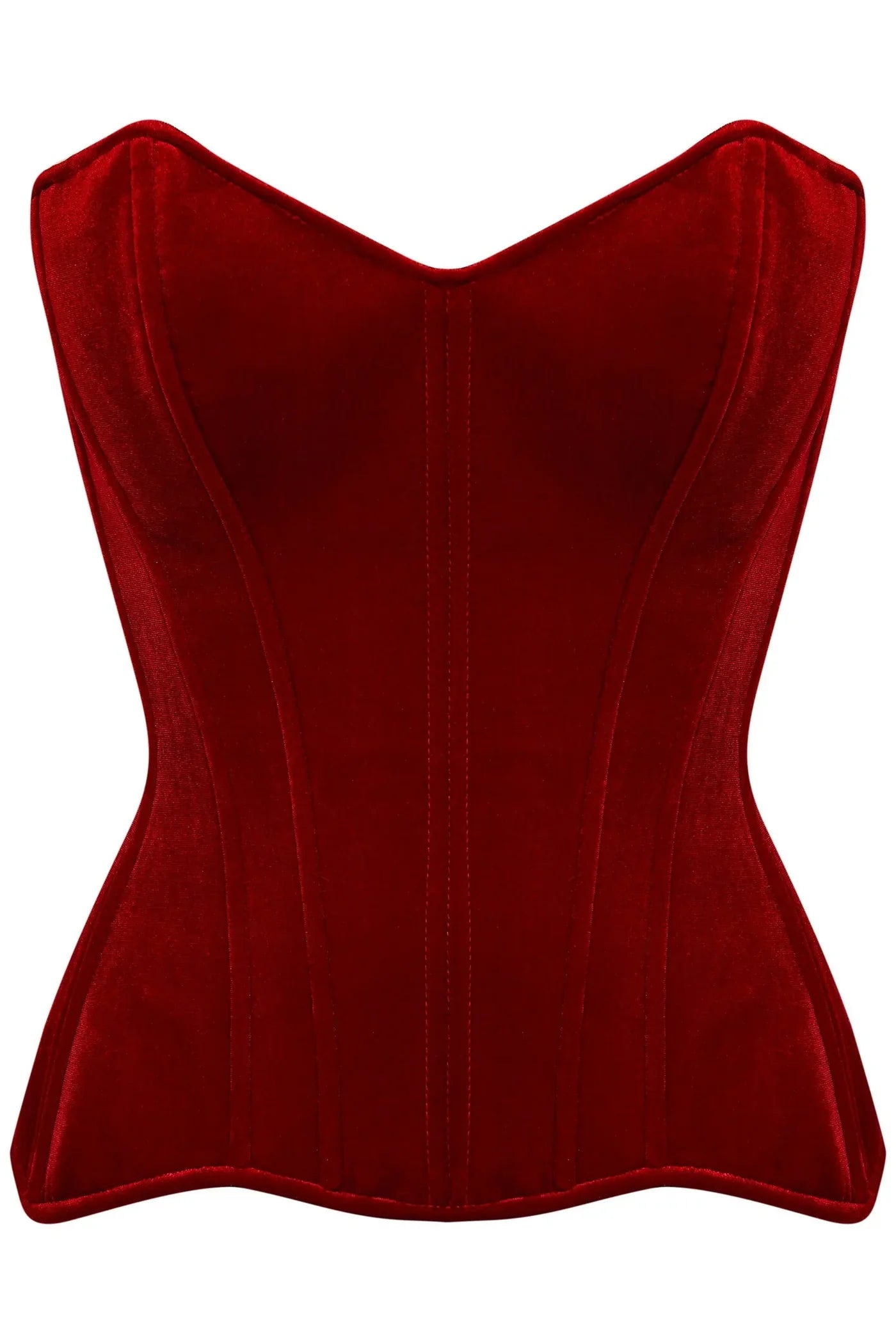 Corset en velours rouge