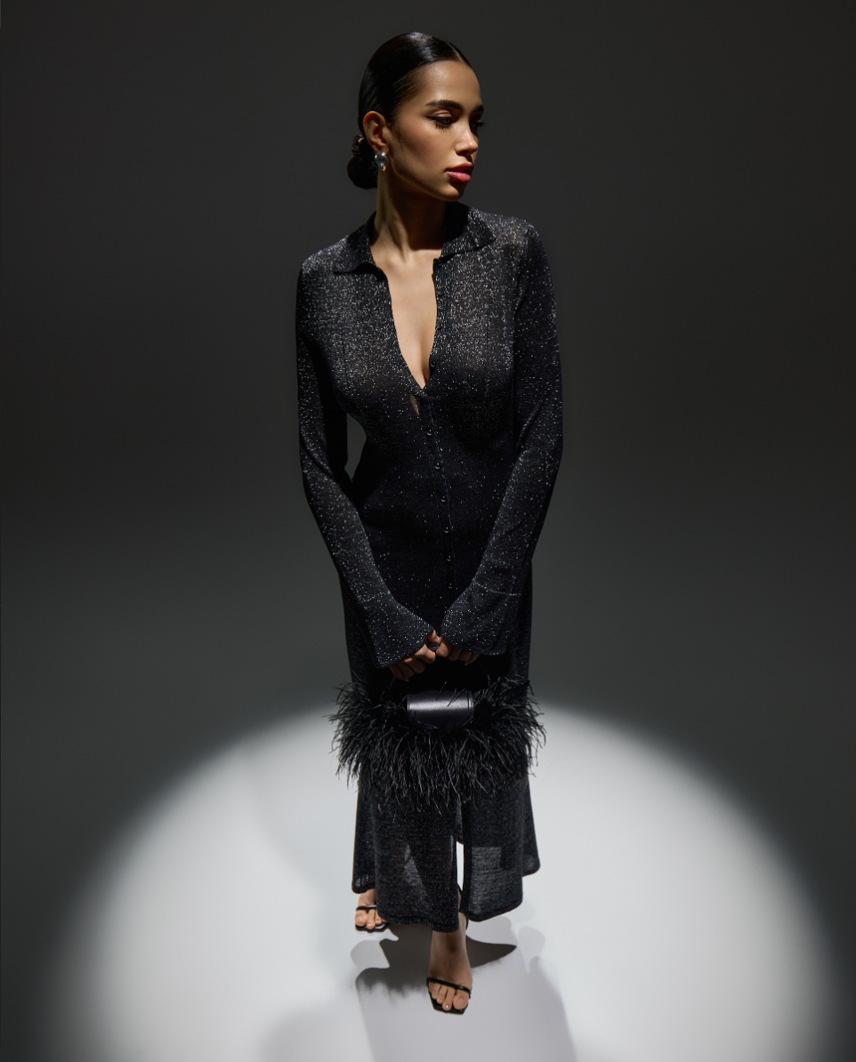 فستان ESTELLE باللون الأسود