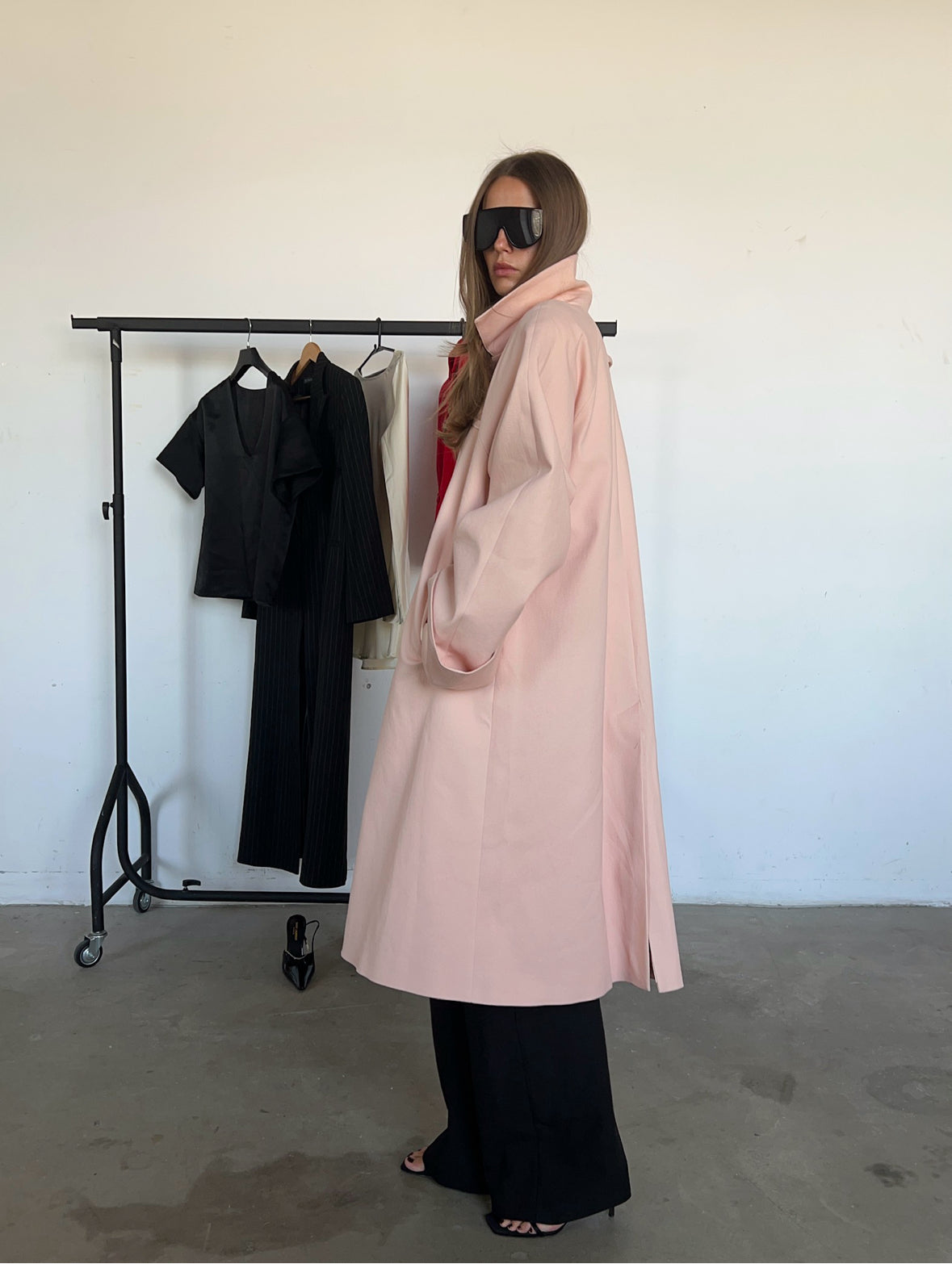 Trench Coat in Pink